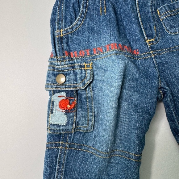 Vintage Nordstrom Baby Pilot In Training Baby Jeans Size 3M - Picture 2 of 5